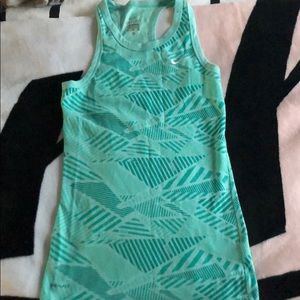 Nike junior Tank top teal green color